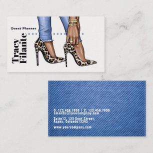 Glam Chic Zebra Fashion Zakelijke Kaart Visitekaartje