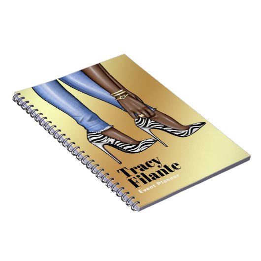 Glam Chic-Zebra Mode Notitieboek (Rechterzijde)