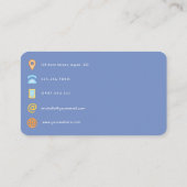 Glam Chic Zebra Mode QR-code Visitekaartje (Achterkant)