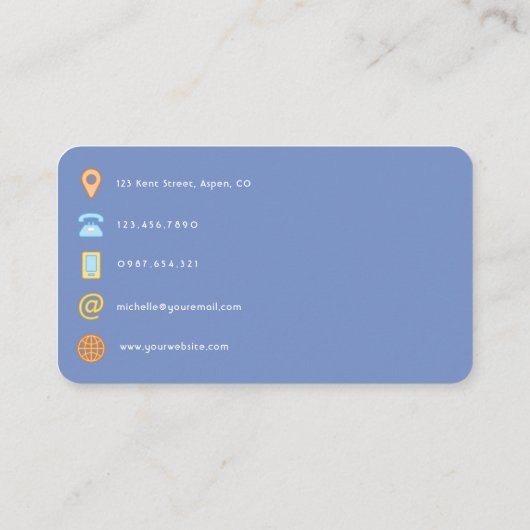 Glam Chic Zebra Mode QR-code Visitekaartje (Achterkant)