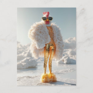 Glam Chicken op Ice Briefkaart
