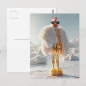Glam Chicken op Ice Briefkaart (Voorkant / Achterkant)