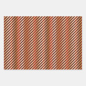 Glam Christmas Red Green Gold Geometric Stripes Inpakpapier Vel (Voorkant 3)