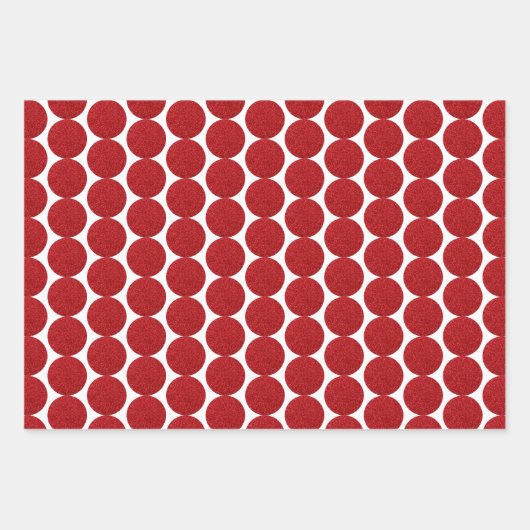 Glam Christmas Santa Sleigh Snowflake Dot Glitter Inpakpapier Vel (Voorkant 3)