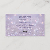 Glam Classy Glitter Lavendel, Scriptnaam Visitekaartje (Achterkant)