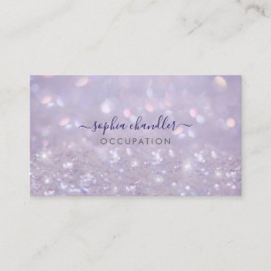 Glam Classy Glitter Lavender, scriptnaam Visitekaartje