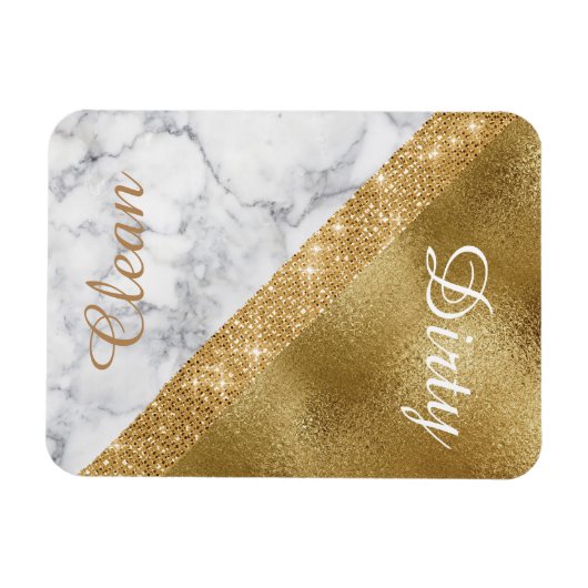 Glam Clean Vuile Vaatwasser Magneet (Horizontaal)