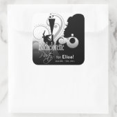 Glam Cocktail Lady Sticker | zwart wit GROOT (Tas)