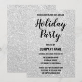 Glam Company Holiday Party Silver Glitter Sparkles Kaart (Voorkant / Achterkant)
