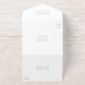  Glam Confetti bruiloft echte Folie geperst All In One Uitnodiging (Buiten)