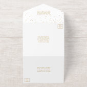  Glam Confetti bruiloft echte Folie geperst All In One Uitnodiging (Buiten)