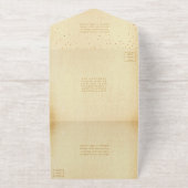  Glam Confetti bruiloft echte Folie geperst All In One Uitnodiging (Buiten)