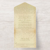  Glam Confetti bruiloft echte Folie geperst All In One Uitnodiging (Binnenkant)