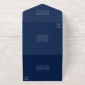 Glam Confetti bruiloft echte Folie geperst All In One Uitnodiging (Buiten)