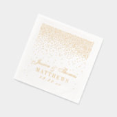 Glam Confetti bruiloft Folie Servetten (Links)