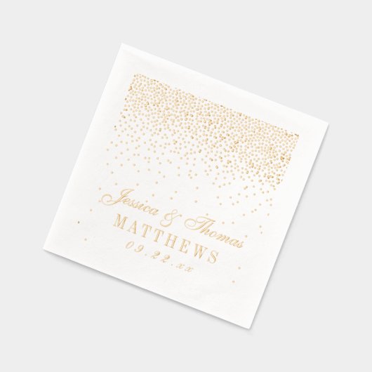 Glam Confetti bruiloft Folie Servetten (Links)