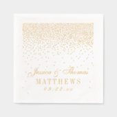 Glam Confetti bruiloft Folie Servetten (Voorkant)