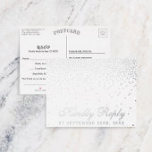  Glam Confetti Bruiloft RSVP Echt Folie Uitnodiging Briefkaart