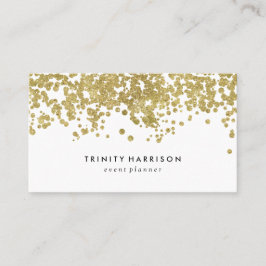 Glam Confetti | Chic Faux Gold Foil Visitekaartje