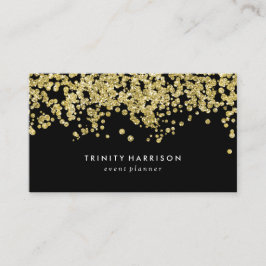 Glam Confetti | Chic Faux Gold Foil Visitekaartje