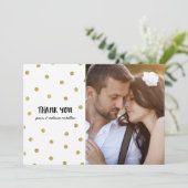 Glam Confetti | Faux Folie bruiloft Dank u Bedankkaart (Staand voorkant)