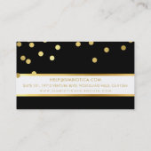 GLAM CONFETTI modern schattig stippenpatroon goud  Visitekaartje (Achterkant)