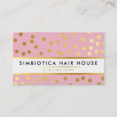 GLAM CONFETTI modern stippenpatroon gouden bord ro Visitekaartje (Voorkant)