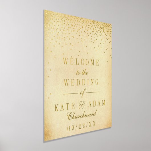  Glam Confetti Real Folie Wedding Sign Folie Afdrukken (Laagn)