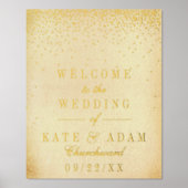  Glam Confetti Real Folie Wedding Sign Folie Afdrukken (Voorkant)