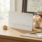 Glam Confetti Script Felicitaties Folie Kaarten