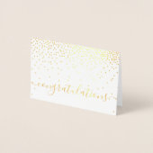 Glam Confetti Script Felicitaties Folie Kaarten (Voorkant)