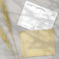 Glam Confetti Wedding Save the Date Real