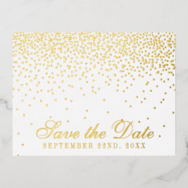 Glam Confetti Wedding Save the Date Real Folie Uitnodiging Briefkaart