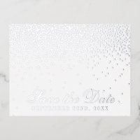  Glam Confetti Wedding Save the Date Real