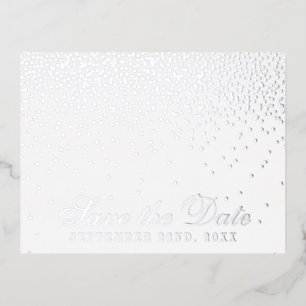 Glam Confetti Wedding Save the Date Real Folie Uitnodiging Briefkaart