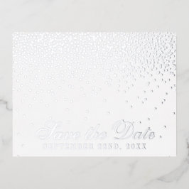  Glam Confetti Wedding Save the Date Real Folie Uitnodiging Briefkaart