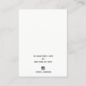 Glam Copper Glitter Earning Display Visitekaartje (Achterkant)