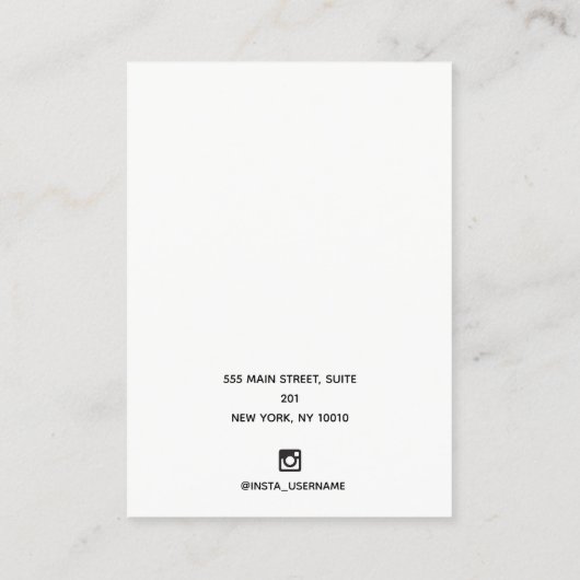 Glam Copper Glitter Earning Display Visitekaartje (Achterkant)