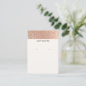 Glam Copper Glitter Earning Display Visitekaartje (Staand voorkant)