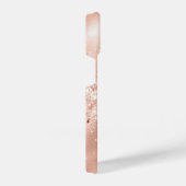 Glam Coral Pink Folie Confetti iPhone Hoesje (Rechterkant)