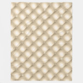 Glam Cream Champagne Diamond Glitz Bruiloft Fleece Deken (Voorkant)