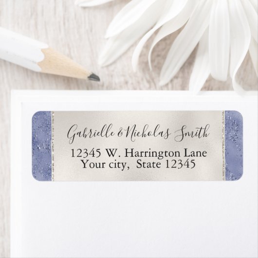 Glam Cream Paarse Glitter Glitter Etiket (Insitu)