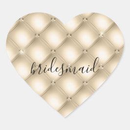 Glam Crème Champagne Diamant Hart Sticker