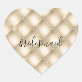 Glam Crème Champagne Diamant Hart Sticker