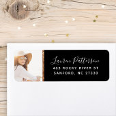 Glam Custom Photo Afstuderen Return Address Etiket