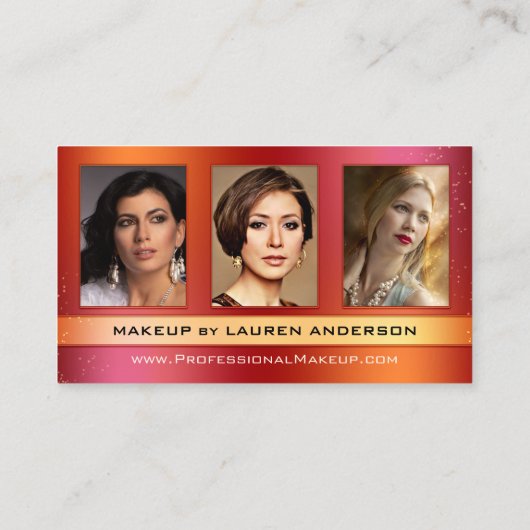 Glam Custom Photos Portfolio Makeup Visitekaartje (Achterkant)