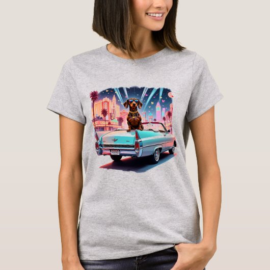 Glam Dachshund Collection T-shirt (Voorkant)