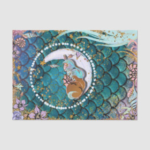 Glam Dark Mermaid Boy Baby shower Birthday Party Tissuepapier