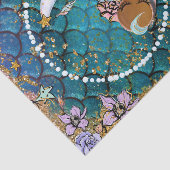 Glam Dark Mermaid Boy Baby shower Birthday Party Tissuepapier (Detail)