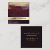 Glam Dark Paars en Faux Gold Kijk Vierkante Visitekaartje (Voorkant / Achterkant)